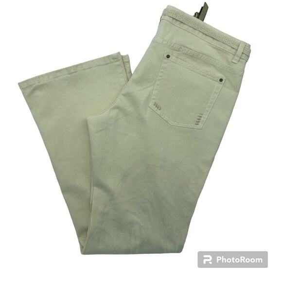 Michael Kors Belted  Cream Flared Pants | Size 16 - Picture 1 of 7